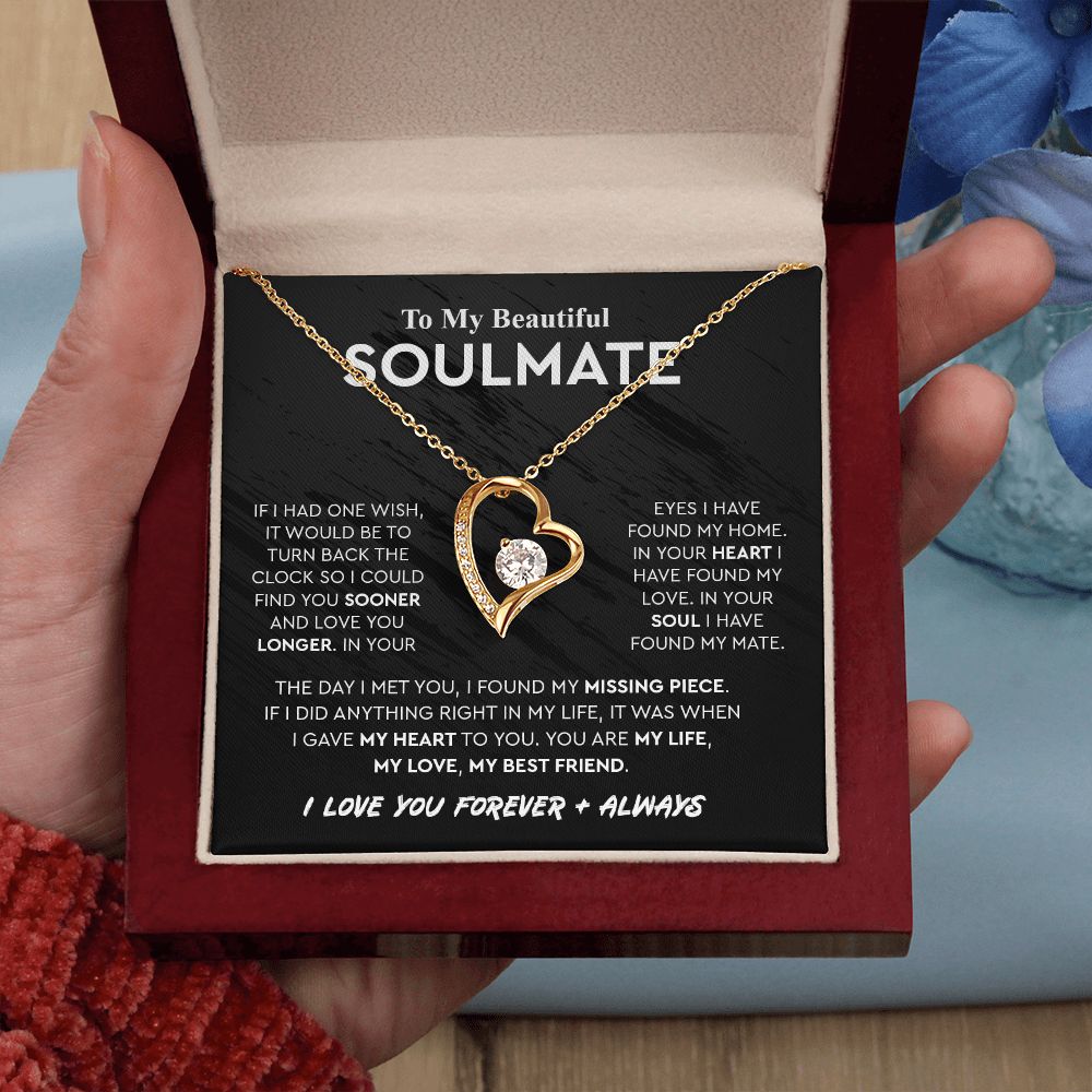 To My Beautiful Soulmate - Forever Love Necklace