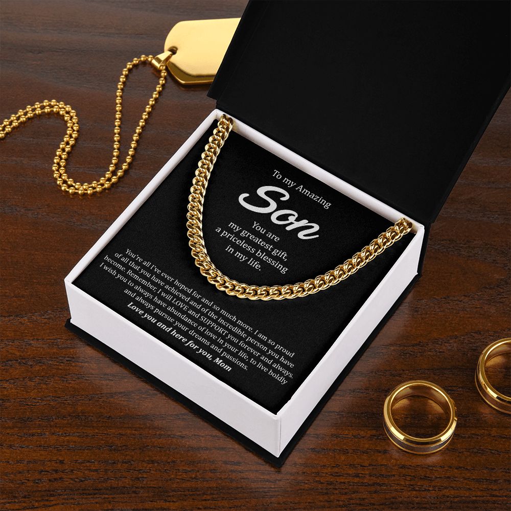 To My Amzing Son - Cuban Link Chain
