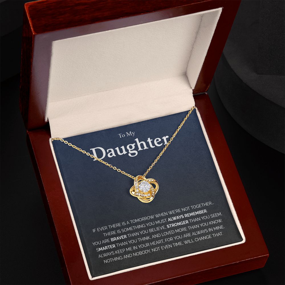 To My Daughter - Love Knot Necklace