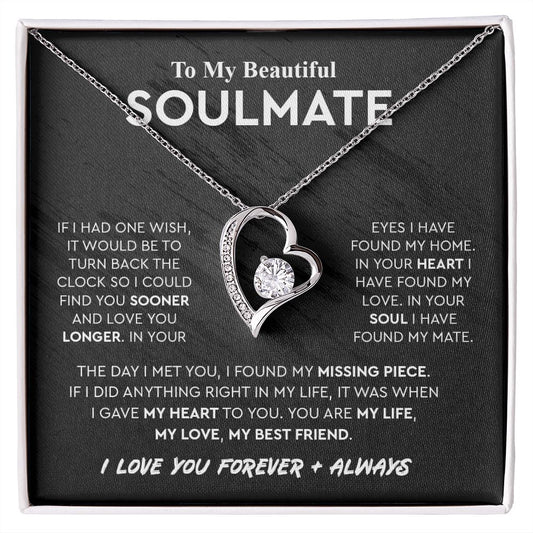 To My Beautiful Soulmate - Forever Love  Necklace