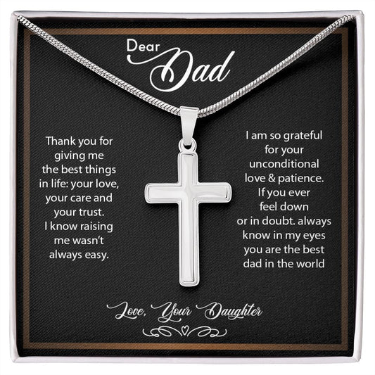 Dear Dad - Cross Necklace