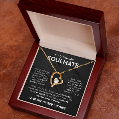 To My Beautiful Soulmate - Forever Love  Necklace