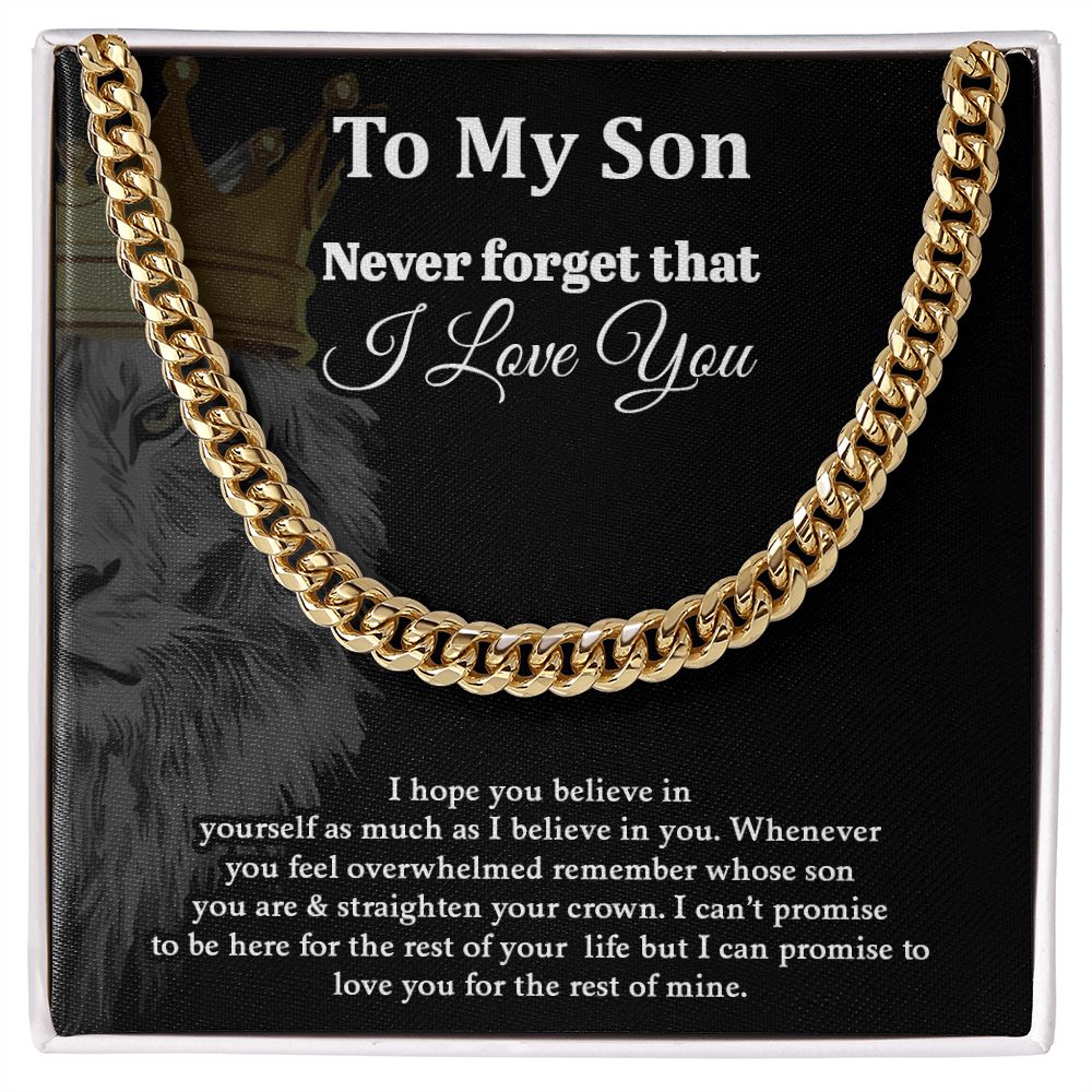 To My Son - Cuban Link Chain