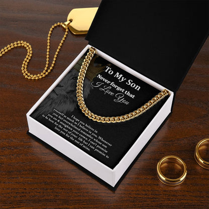 To My Son - Cuban Link Chain