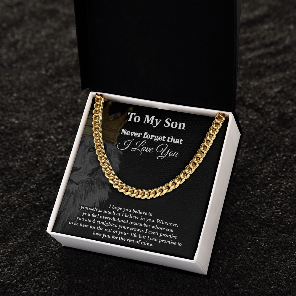 To My Son - Cuban Link Chain
