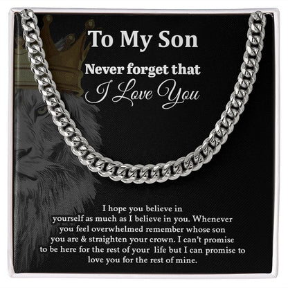 To My Son - Cuban Link Chain