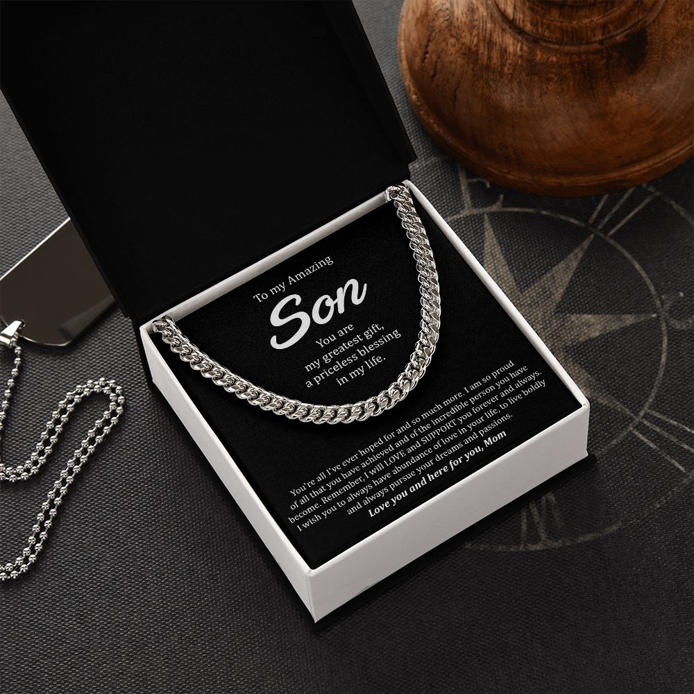 To My Amzing Son - Cuban Link Chain