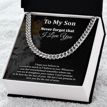 To My Son - Cuban Link Chain