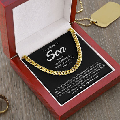 To My Amzing Son - Cuban Link Chain