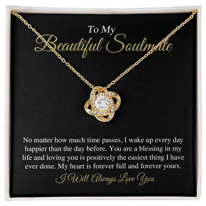 To My Beautiful Soulmate - Love Knot Necklace