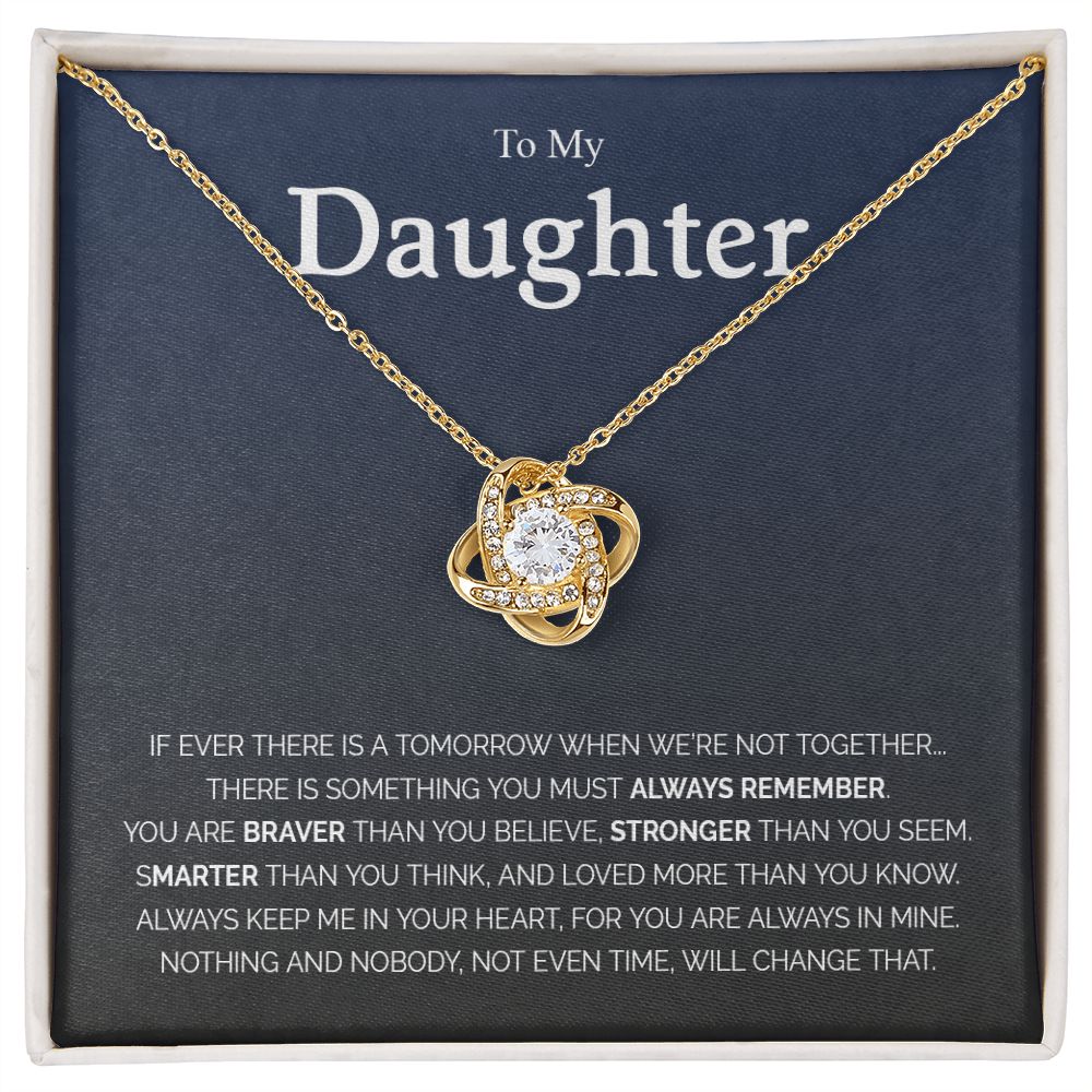 To My Daughter - Love Knot Necklace
