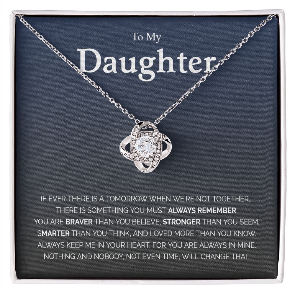 To My Daughter - Love Knot Necklace