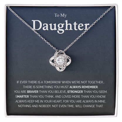 To My Daughter - Love Knot Necklace