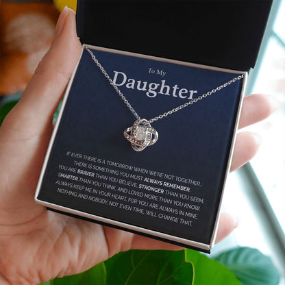 To My Daughter - Love Knot Necklace