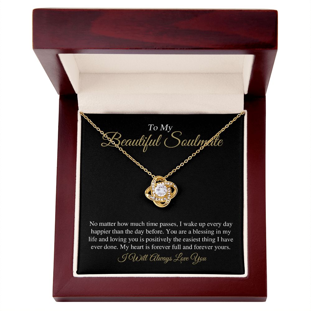 To My Beautiful Soulmate - Love Knot Necklace