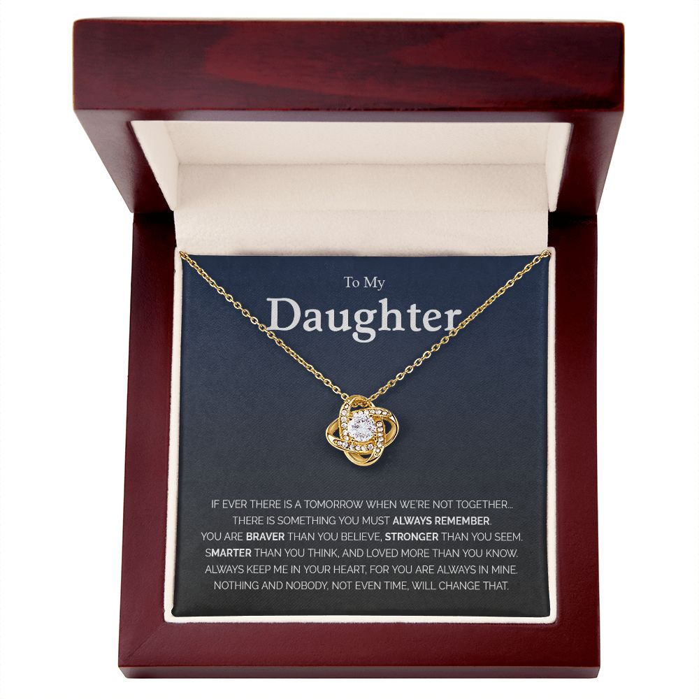 To My Daughter - Love Knot Necklace
