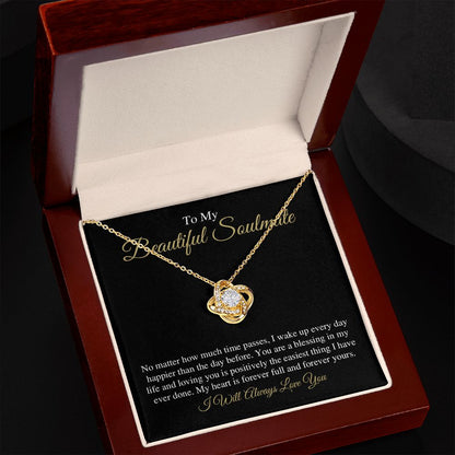 To My Beautiful Soulmate - Love Knot Necklace