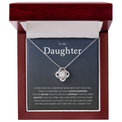 To My Daughter - Love Knot Necklace