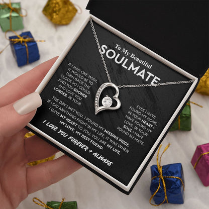 To My Beautiful Soulmate - Forever Love  Necklace