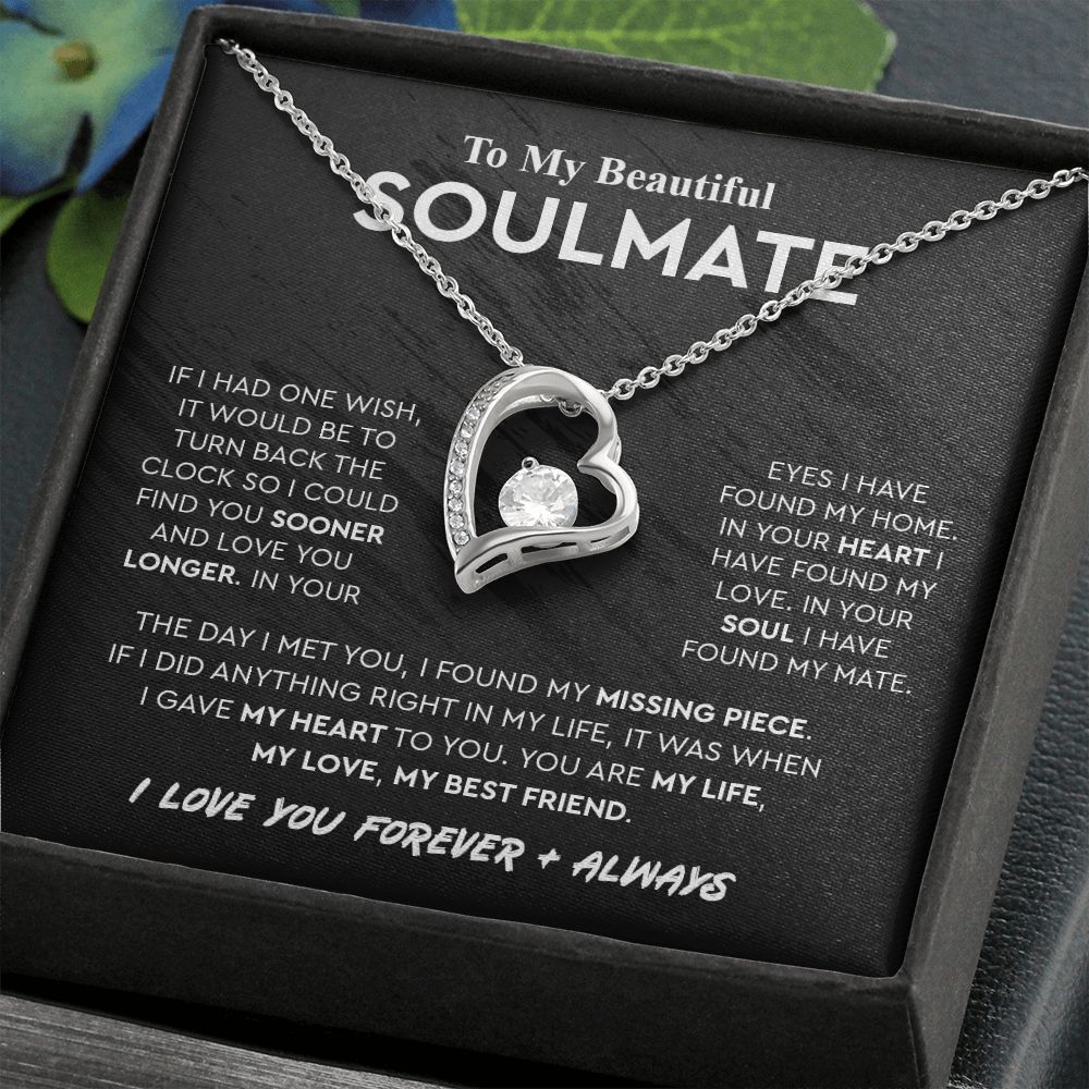 To My Beautiful Soulmate - Forever Love  Necklace