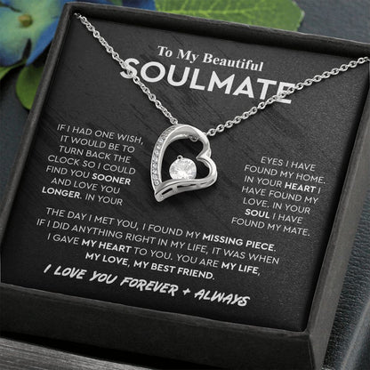 To My Beautiful Soulmate - Forever Love  Necklace