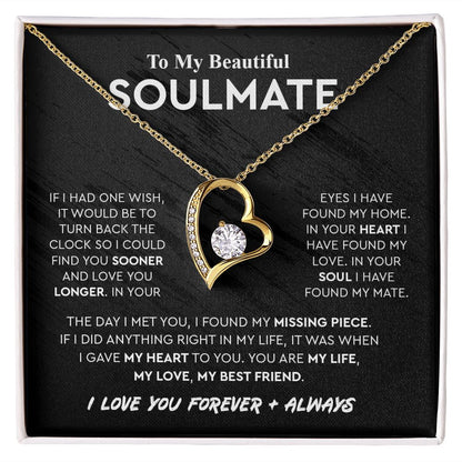 To My Beautiful Soulmate - Forever Love  Necklace