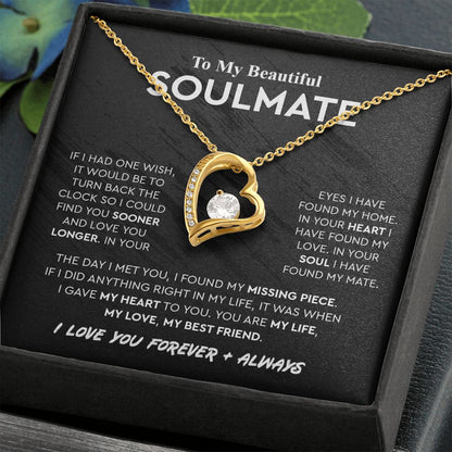 To My Beautiful Soulmate - Forever Love  Necklace